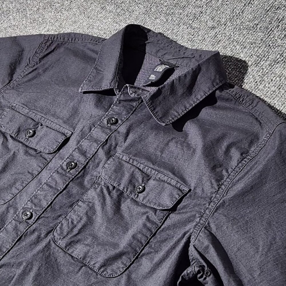 Mountain Hardware Men's Ripstop Short Sleeve Button-Down Shirt Size Medium